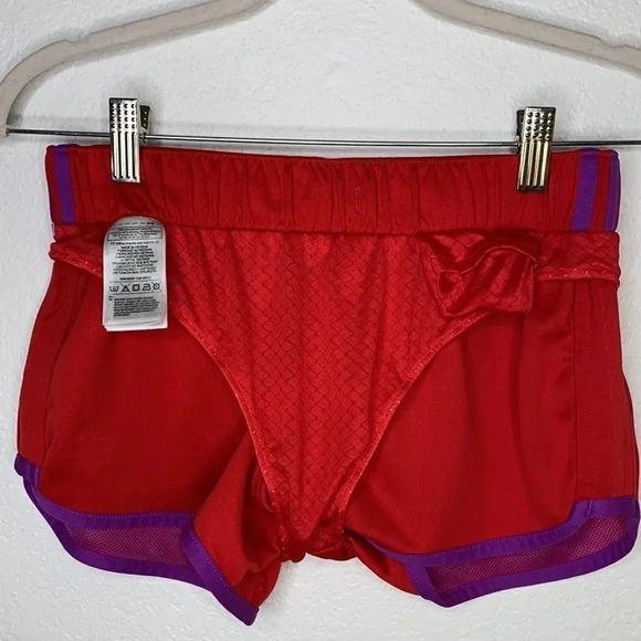 Adidas Red With Purple Mesh Climalite Athletic Shorts XS - Picture 7 of 9